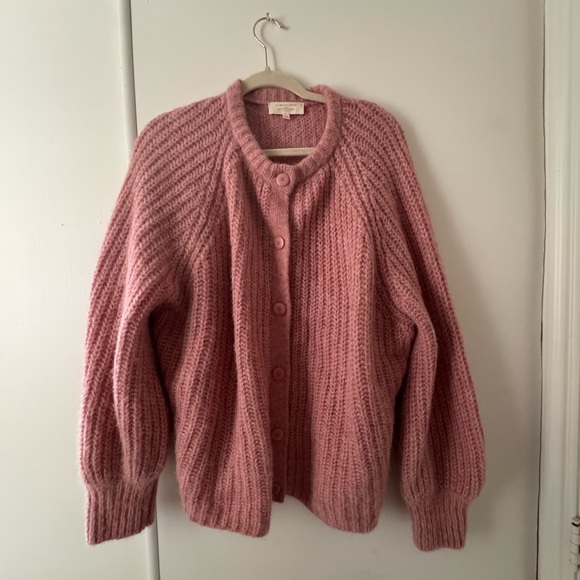 Sezane Sweaters - Sézane Emile Cardigan in "Mottled Pink.”
